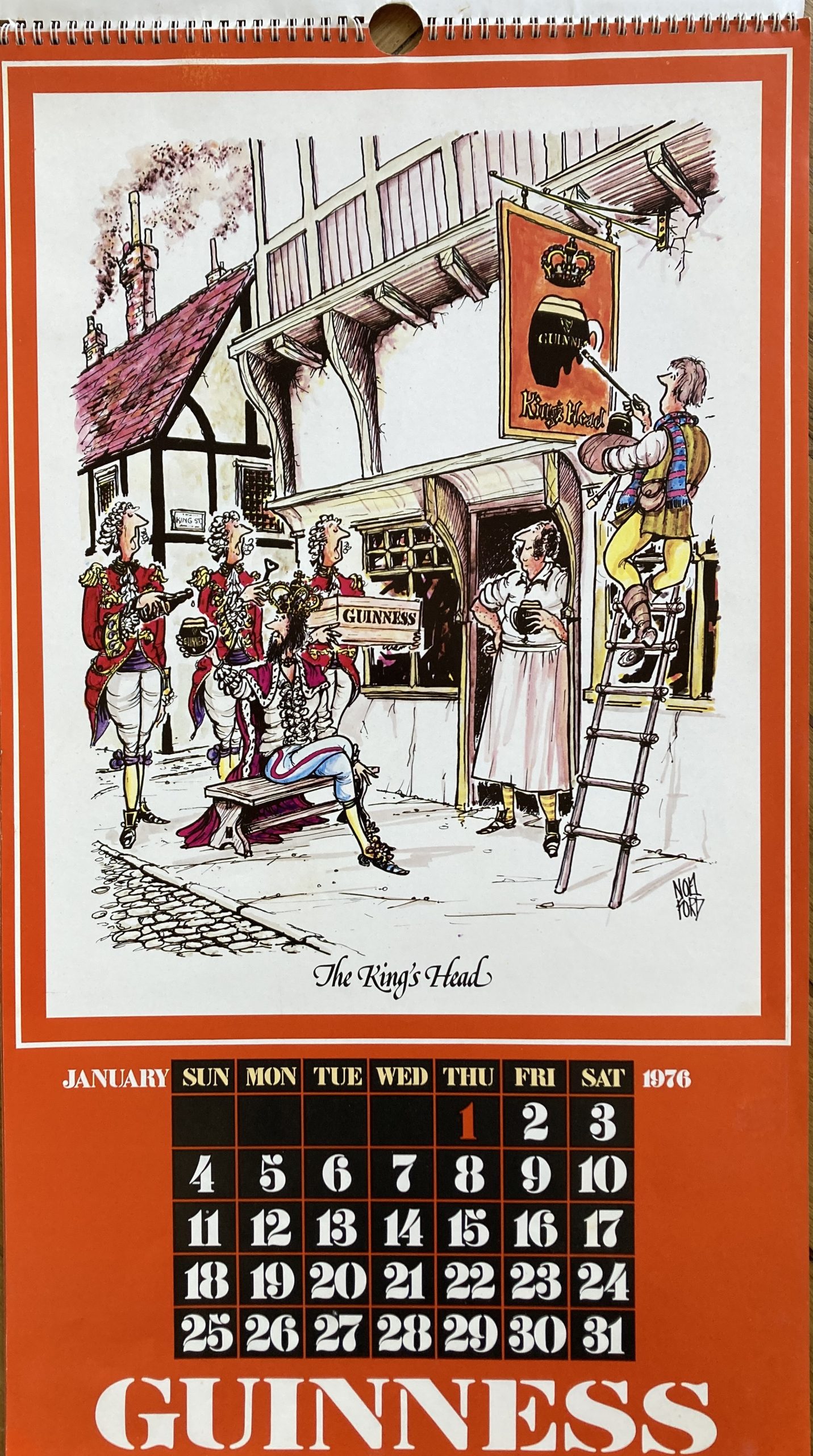 Guinness Calendar 1976 - Kiki Werth Original Vintage Posters