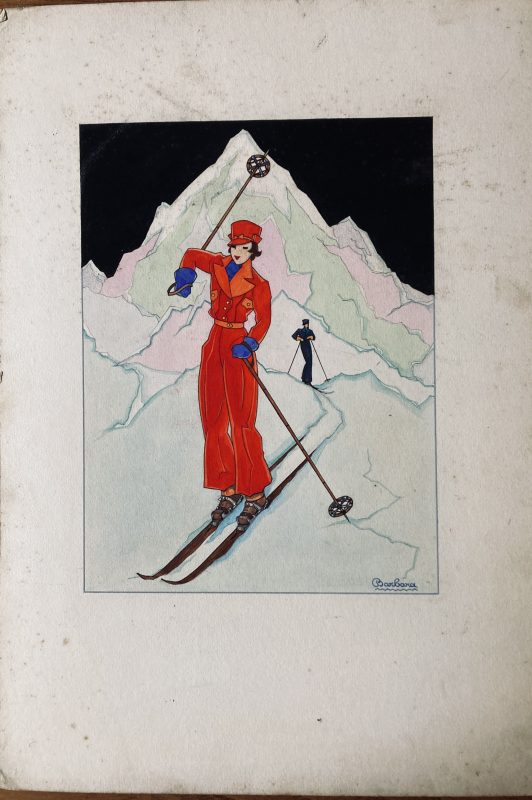 Girl skiing