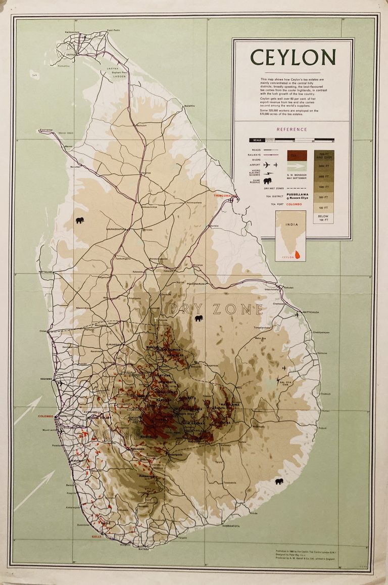 Ceylon Map 1966